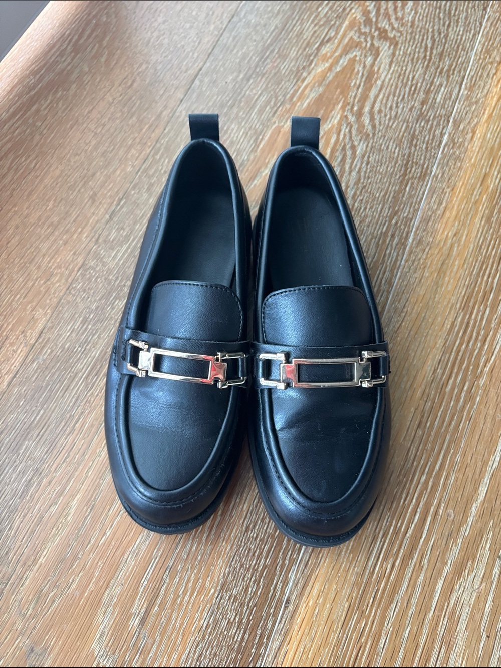 Black loafers